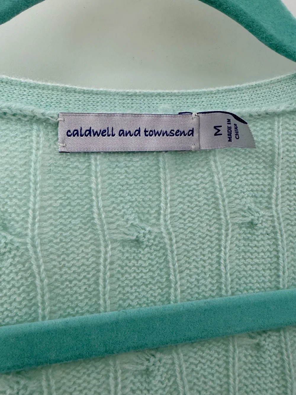 Caldwell and Townsend 100% Cashmere Cable Open Long Cardigan Sweater Medium